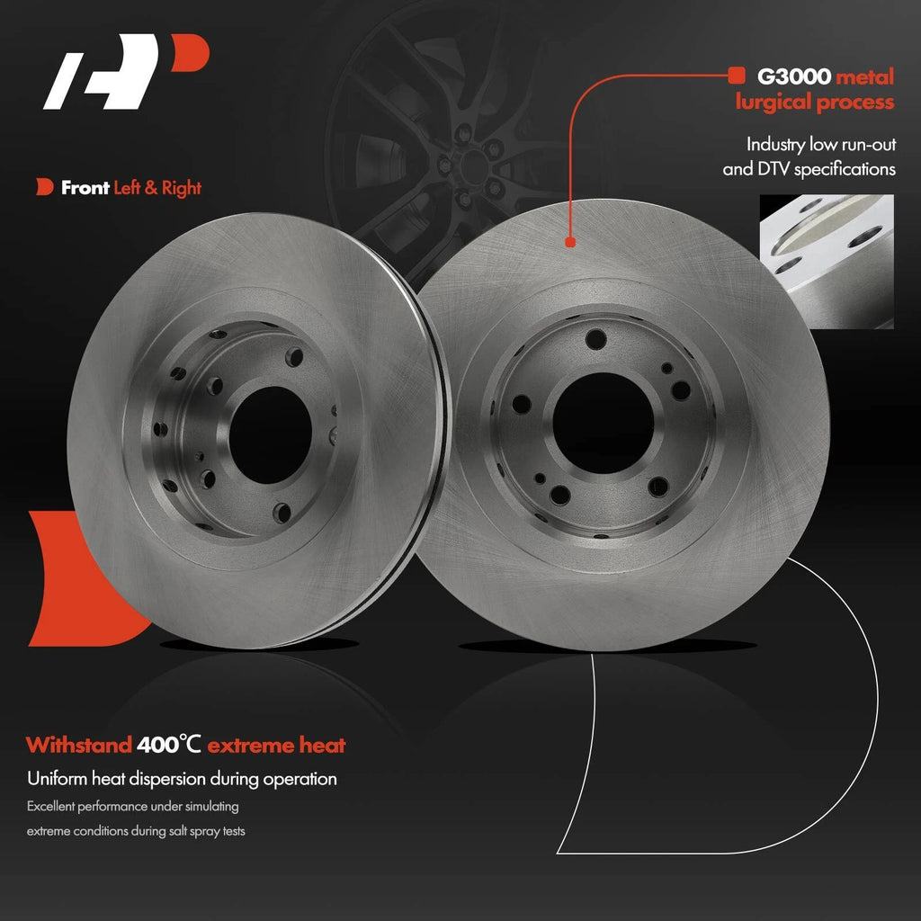 Front Disc Brake Rotors for Mitsubishi Lancer, Outlander PHEV (2009-2015)