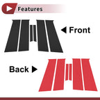 Door Pillar Window Trim for Chevrolet Aveo Sedan (2004–2011) Black