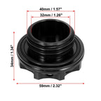 Black Aluminum Alloy Gas Oil Filler Plug Cover for Subaru 