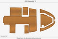 EVA Foam Faux Teak Deck Flooring for Edgewater 13 Bow Cockpit (2003)
