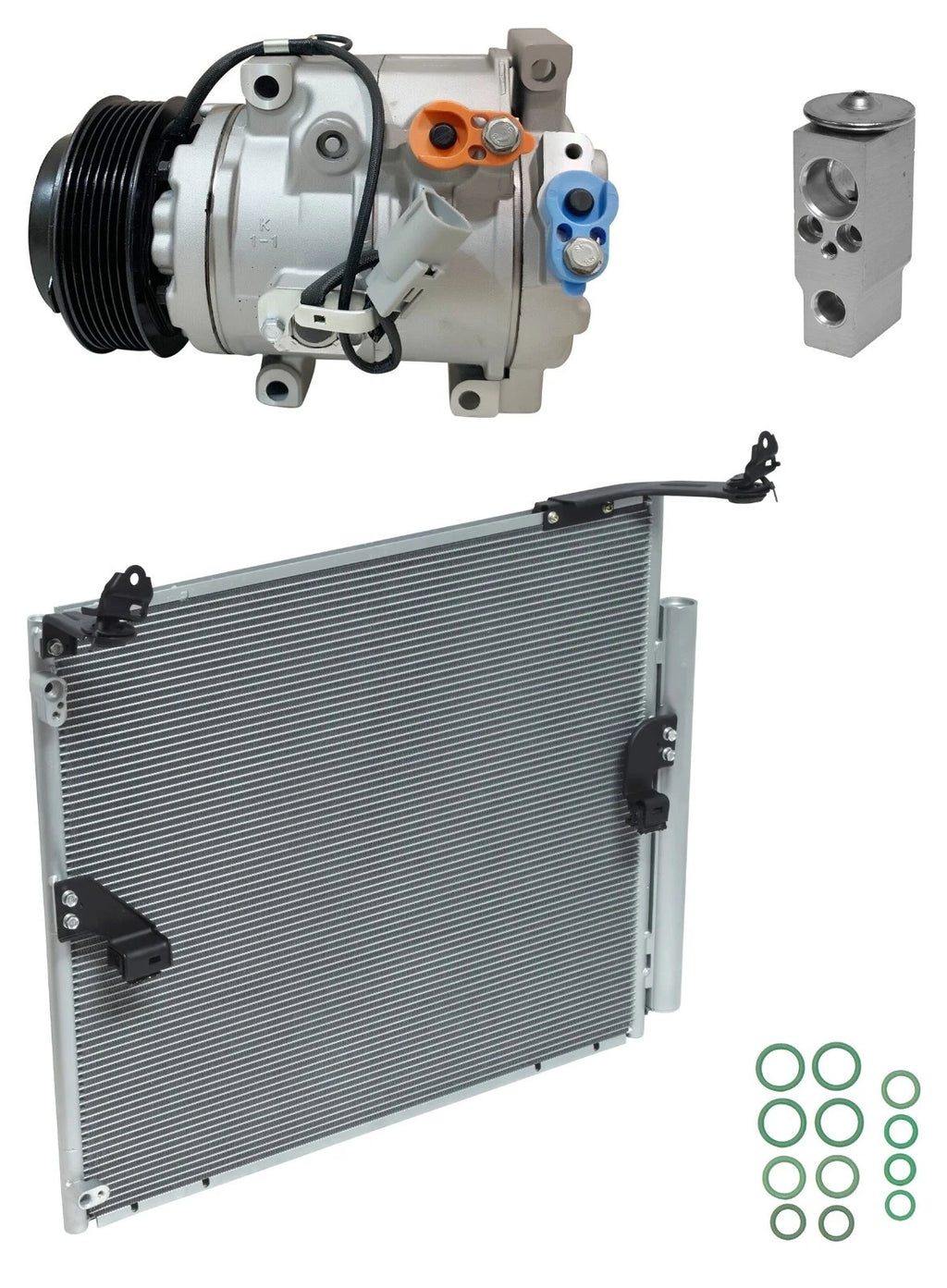 AC Compressor Kit w Condenser for Lexus GX460 4.6L (2014–2015)