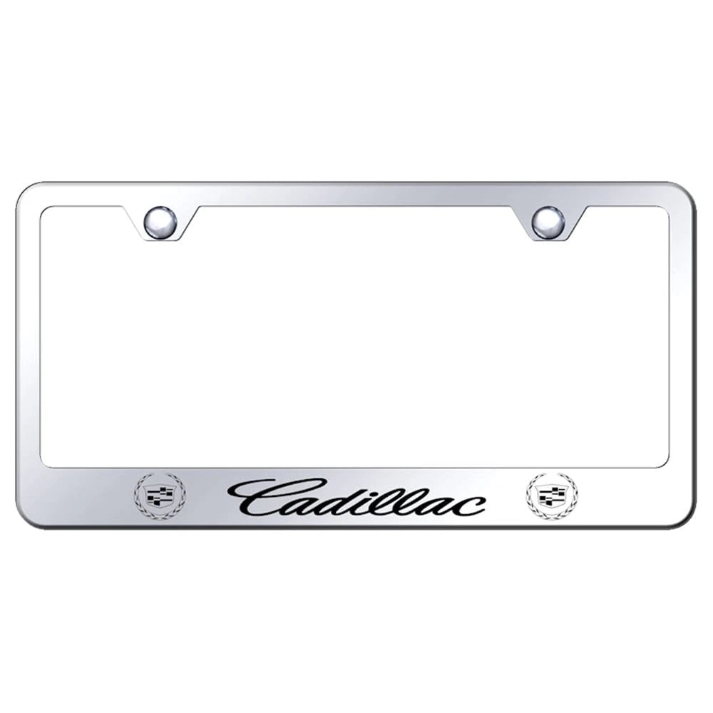 Stainless Steel License Plate Frame - Officially Licensed for Cadillac