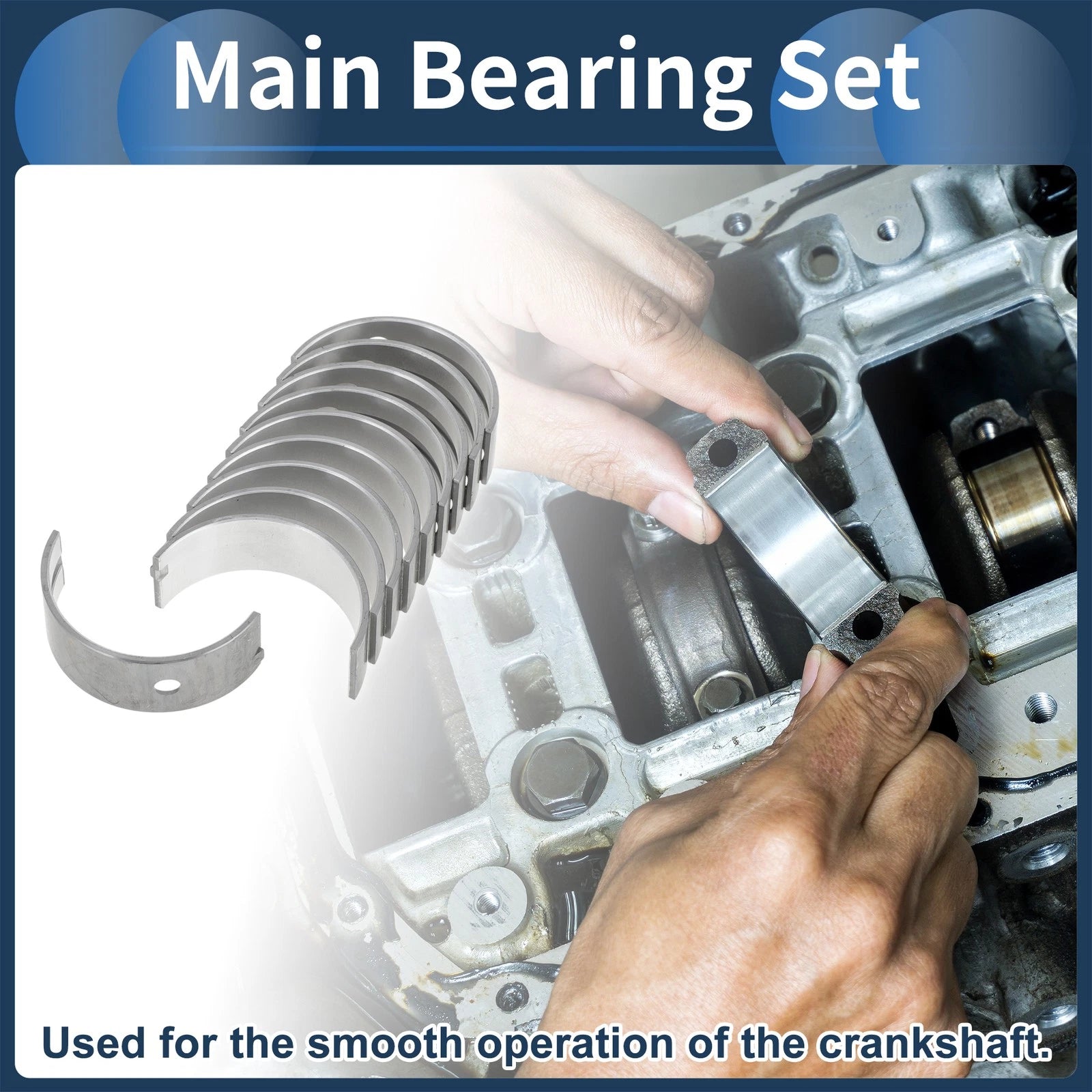 Main Bearing Set No.1170115030 for Toyota Corolla (1986–1995)