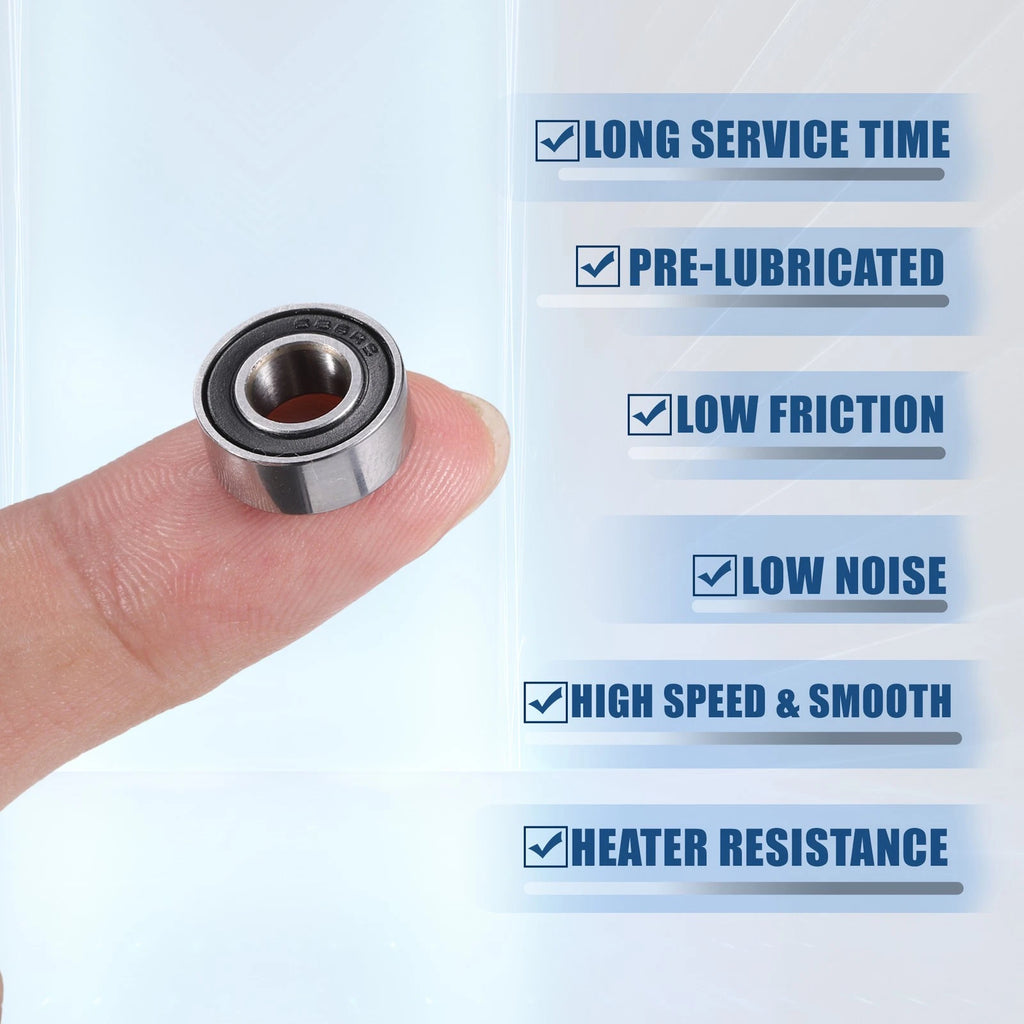 2 Pcs 686-2RS Deep Groove Ball Bearings for Auto (6x13x5mm)