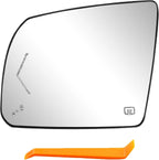 Left Driver Side Heated Mirror Glass w/ BSM for Toyota Tundra Sequoia (2002–2020)