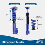 Coilovers Lowering Kit for Nissan Maxima (2009-2015) & Altima (2007-2013)