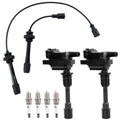 2X Ignition Coil Pack & Spark Plug Wire Set for Mazda Protege (2001–2005)