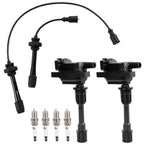 2X Ignition Coil Pack & Spark Plug Wire Set for Mazda Protege (2001–2005)