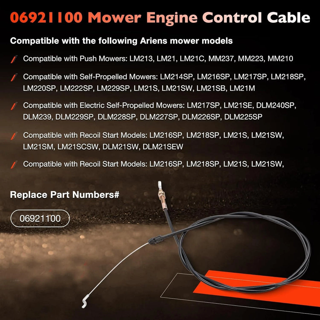 Engine Control Cable for Ariens Push Self-Propelled (Recoil Start)