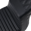 SADDLEMEN Step-Up Seat for Harley Davidson (2014–2023) - Black Tuck-n-Roll