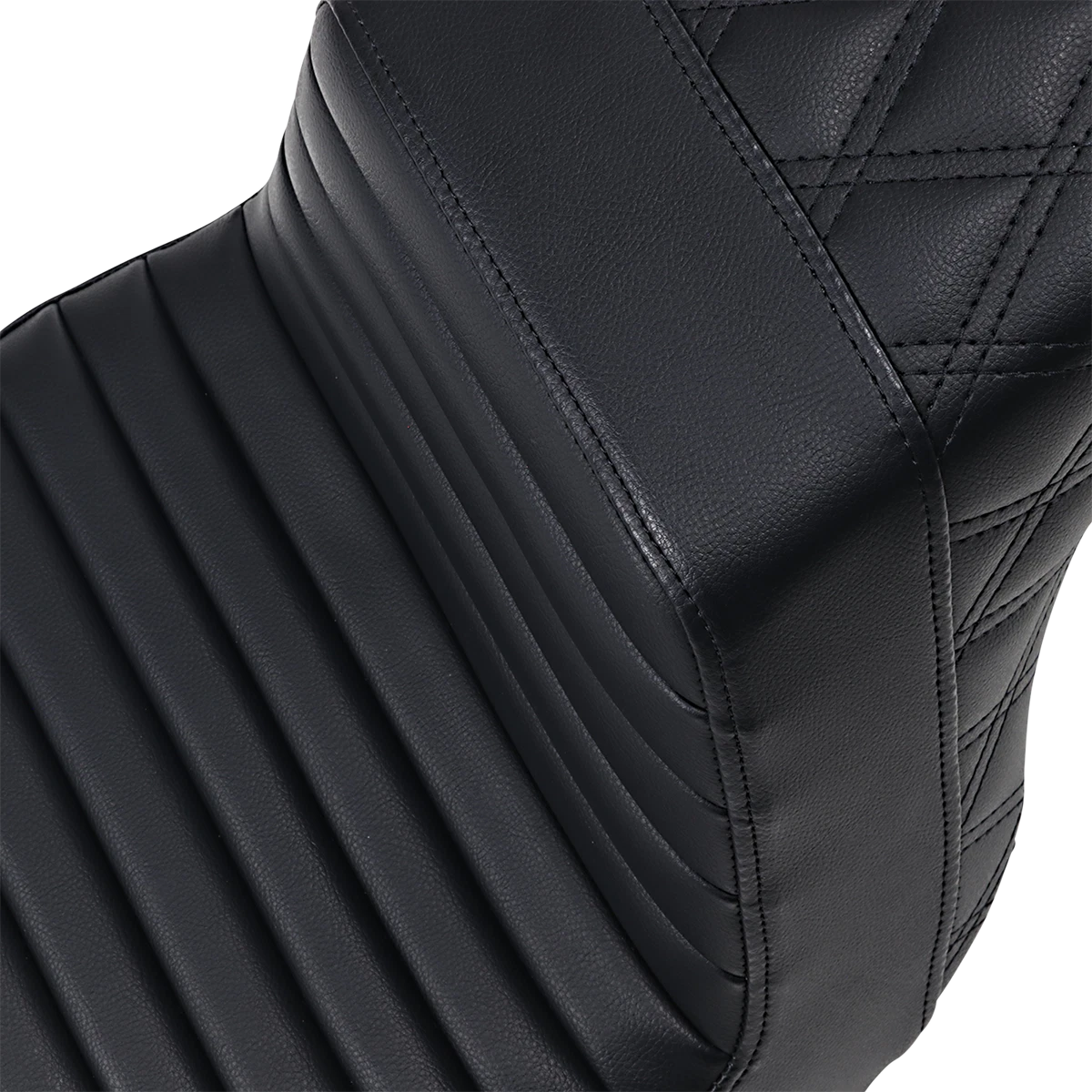 SADDLEMEN Step-Up Seat for Harley Davidson (2014–2023) - Black Tuck-n-Roll