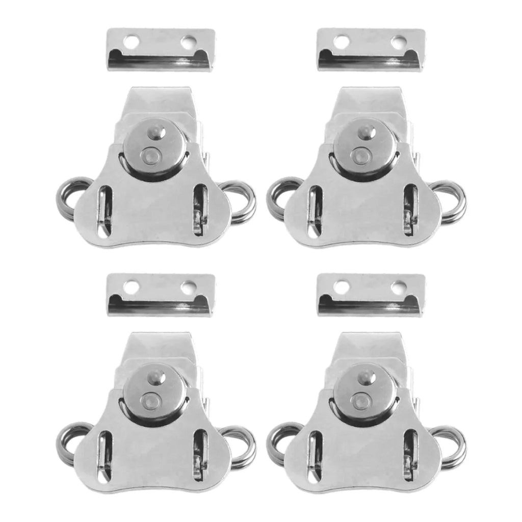 Set of 4 Stainless Steel Spring Loaded Latches for Cabinets and Toolboxes