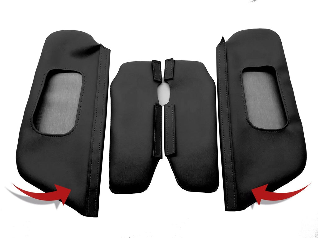 4PC Sunvisors Cover PVC Leather for Ford Excursion (2000–2006)