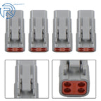 Set of 4 Waterproof DTM 4Pin Connectors for Automotive (Universal)