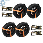 Set of 4 Car Tie Downs with Snap Hooks 2"x96"