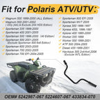Black Handlebar with Grips for Polaris ATP 500 Diesel 455 Hawkeye 300 (2004–2014)