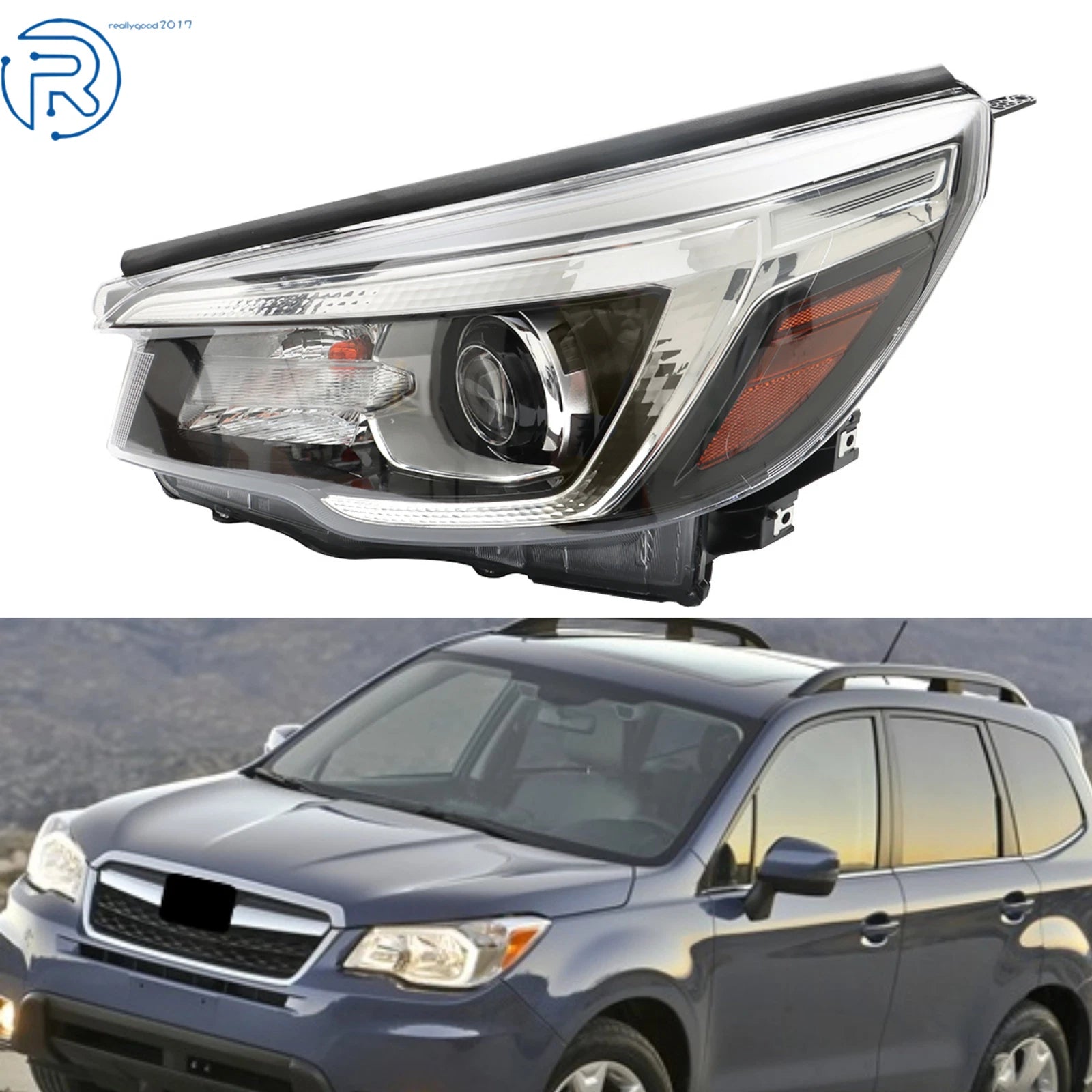 Chrome Headlight Assembly for Subaru Forester (2019–2020)