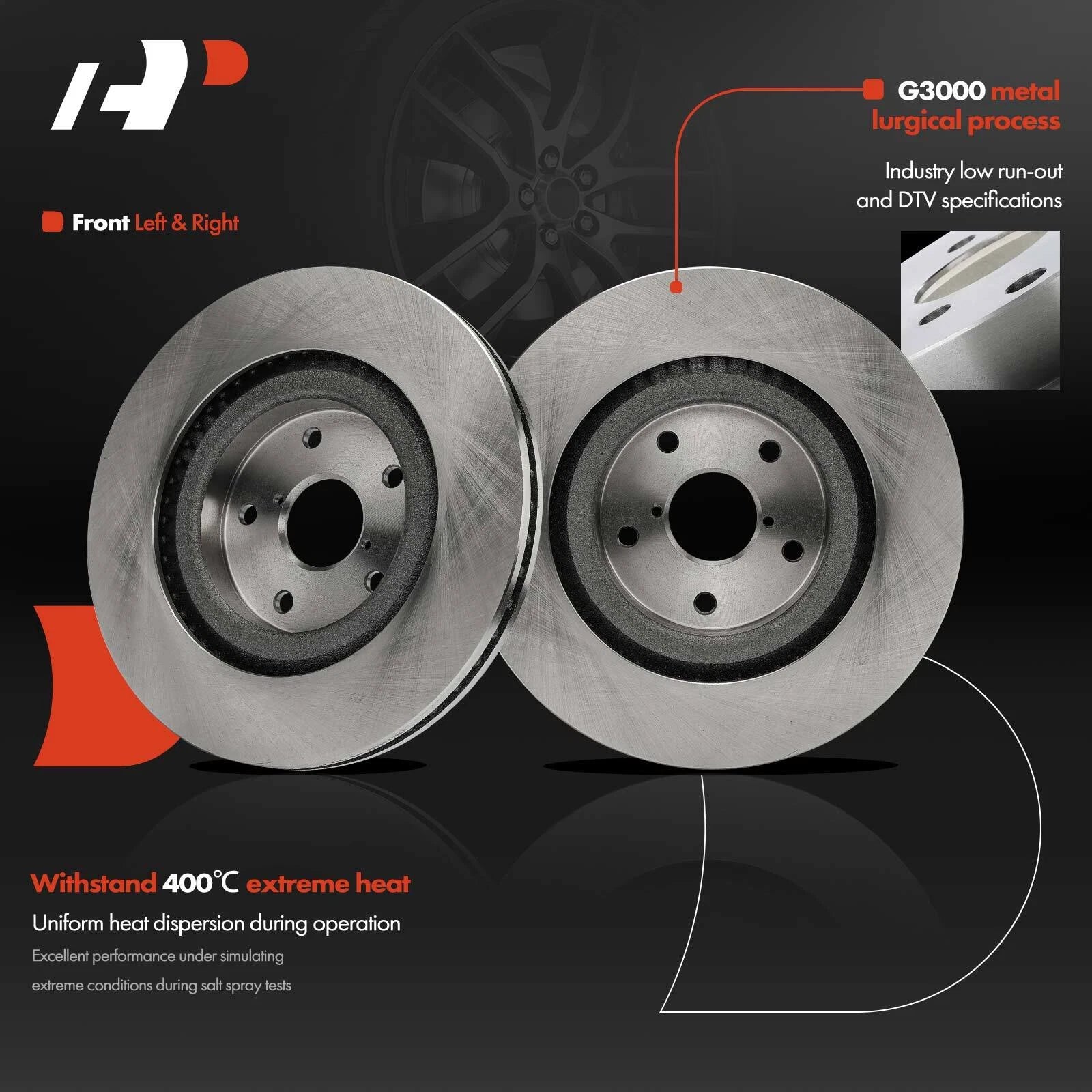 Front Disc Brake Rotors for Subaru Forester WRX (2019-2022)