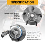 2X Front Wheel Hub Bearings for Grand Prix Impala Limited Lucerne (2006–2011)