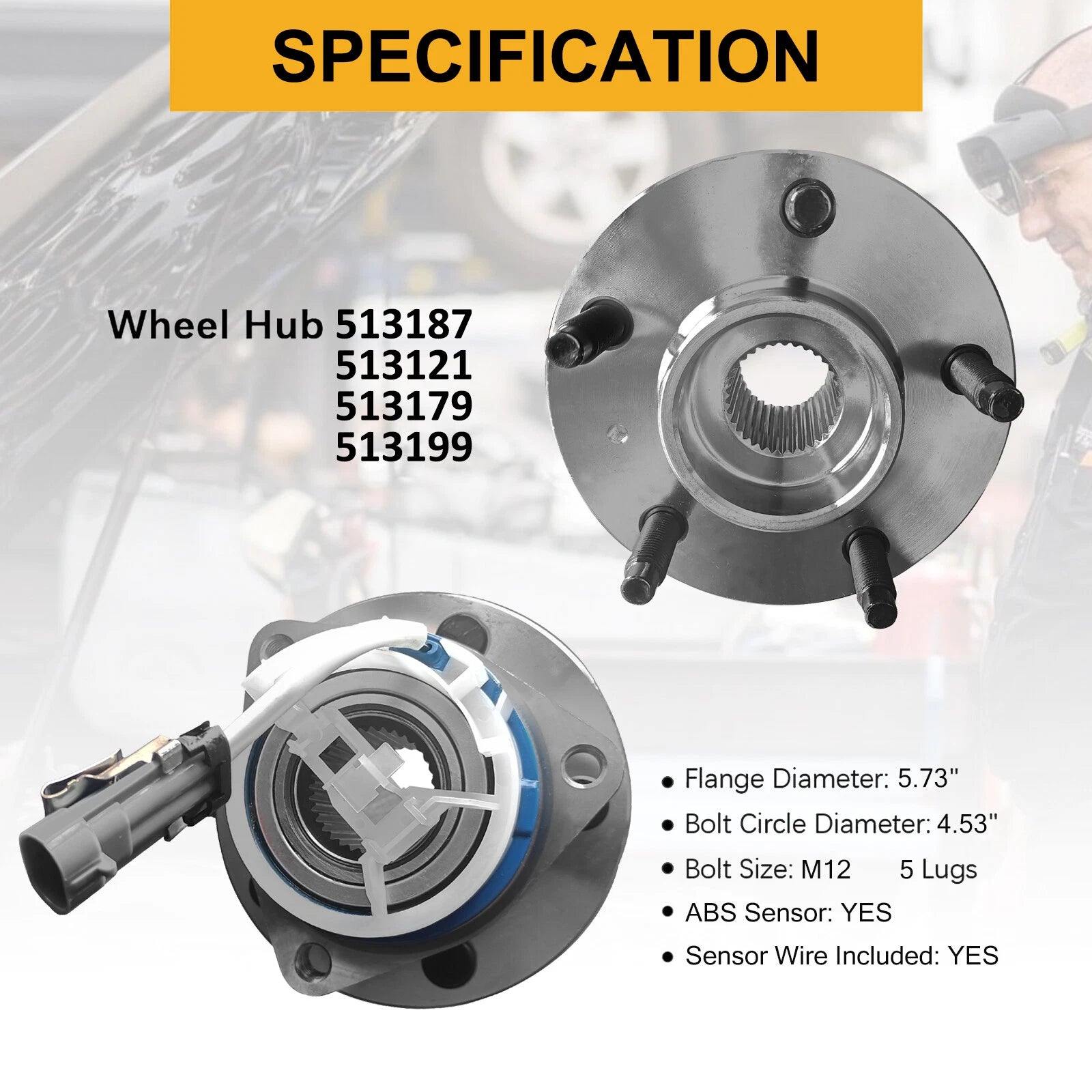 2X Front Wheel Hub Bearings for Grand Prix Impala Limited Lucerne (2006–2011)