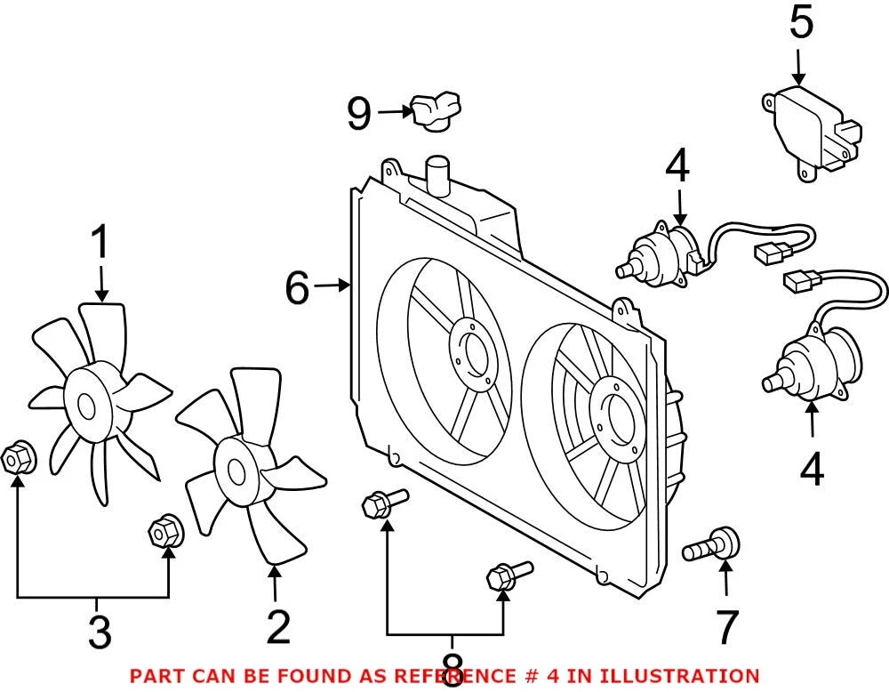 Engine Cooling Fan Motor for Lexus (OEM 1636320400)