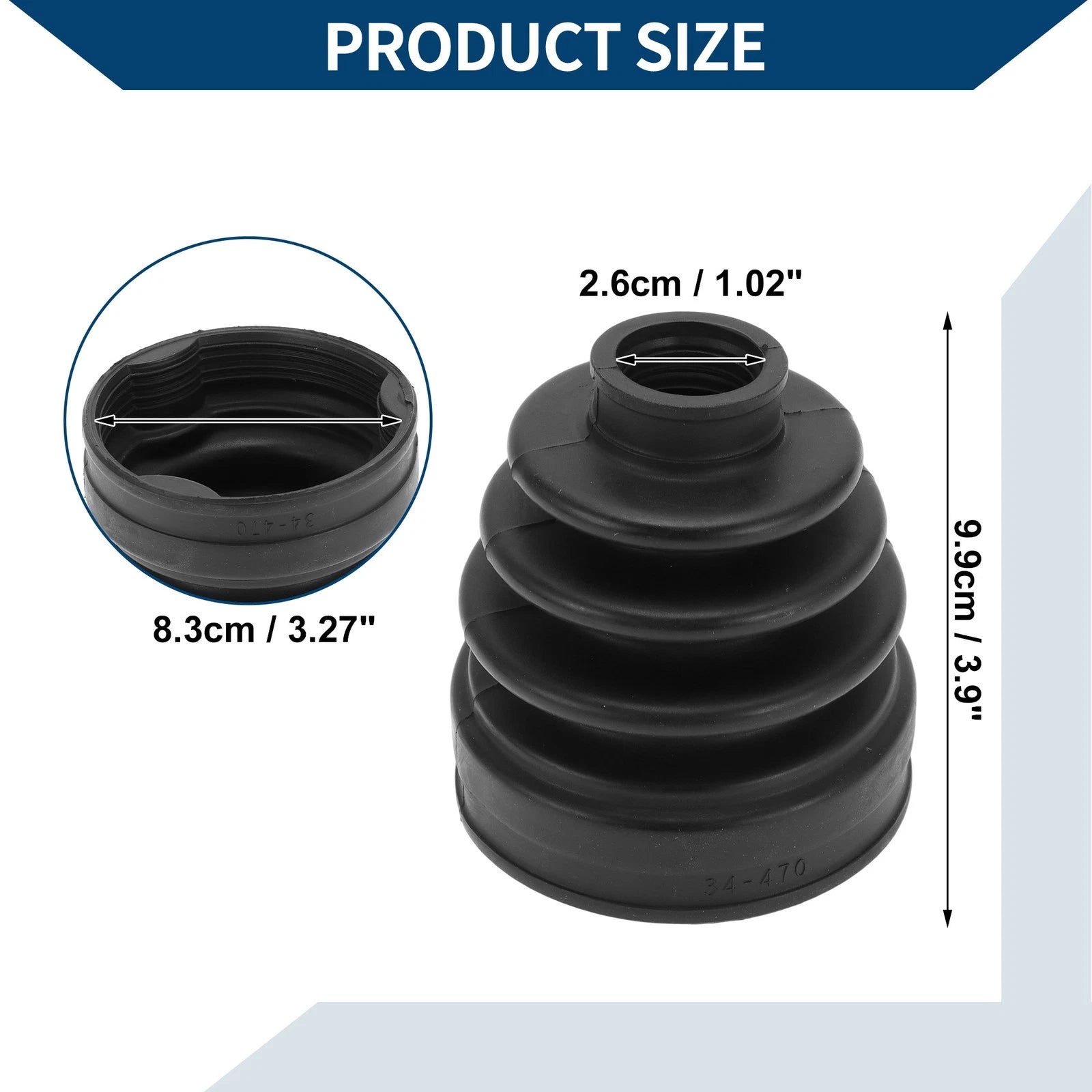 Inner CV Joint Boot Kit w/ Clamps for Jeep Compass (2008–2014) 68127817AA