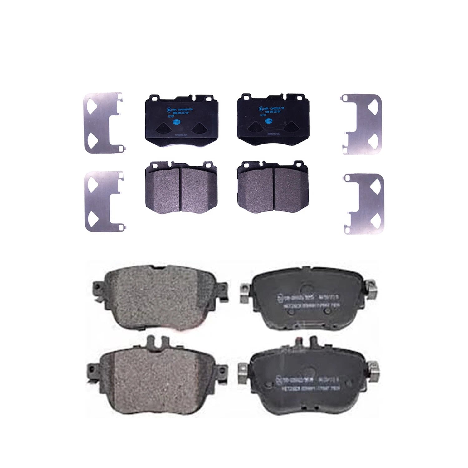 Set of 4 Hella Low-Met Disc Brake Pads for W213 E550 4Matic (2020–2023)