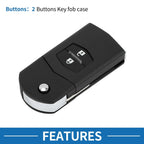 2X Keyless Entry Remote Key Shell Case for Mazda CX-7, CX-9 (2006–2012)