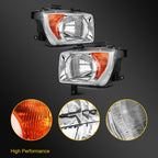 Set of 2 Headlight Assemblies for Honda Element (2003–2008) Chrome Housing