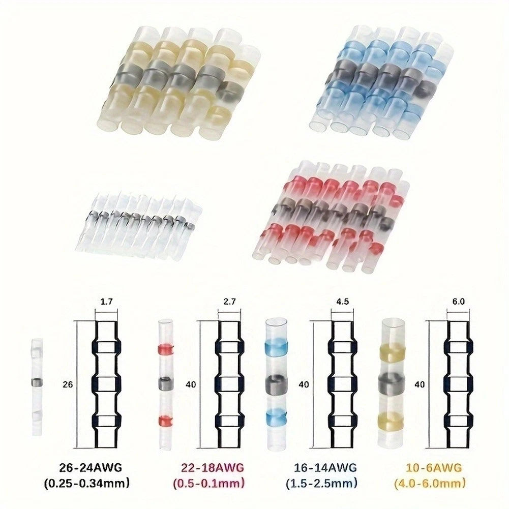 960pc Heat Shrink Butt Crimp Terminals Electrical Connectors for Automotive