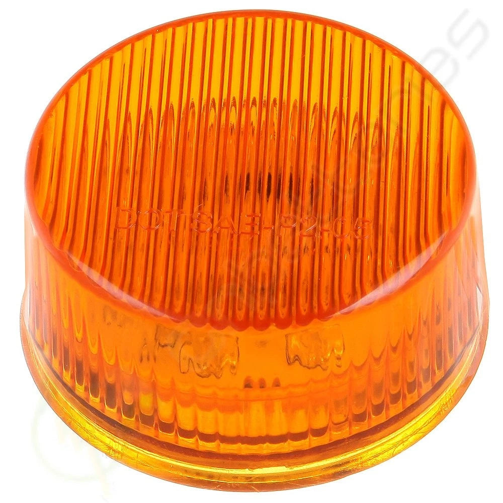 Set of 10 Red & Amber Sealed Round 2" Side Marker Lights for Trailer RV (12V)