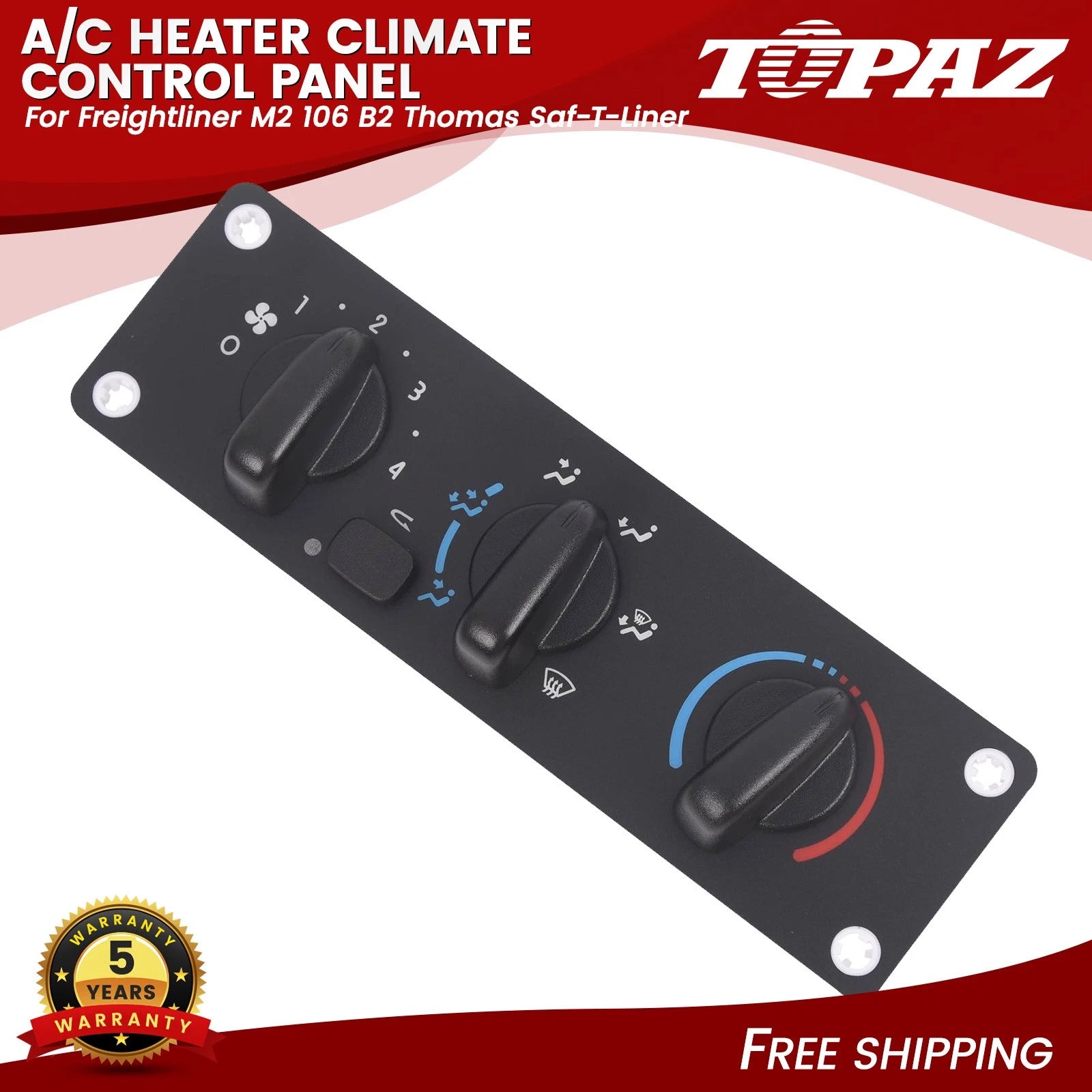 A/C Heater Climate Control Panel for Freightliner M2 106/112 