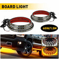2X Emergency Strobe Strip Lights Bar for Truck (60 Inch, Amber White)