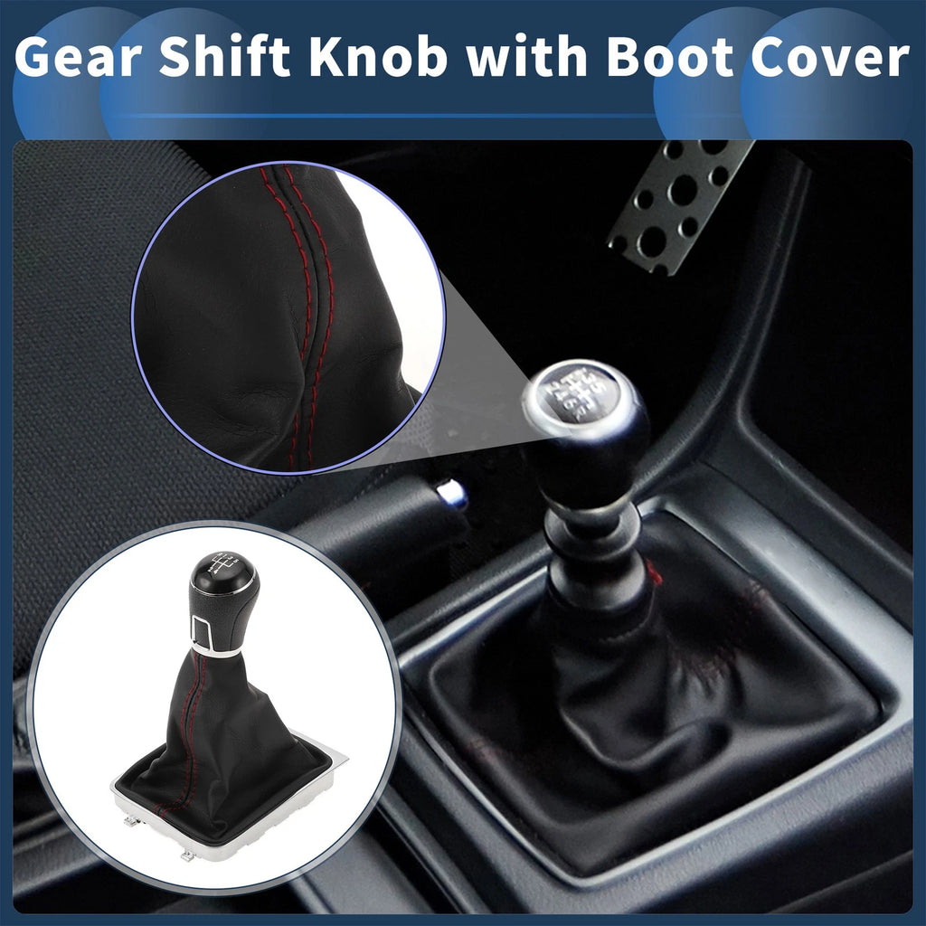 5 Speed Gear Shift Knob with Cover for Volkswagen Passat (2008–2012) Faux Leather