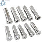 10-Piece R8 Round Spring Collet Set for CNC Machines 