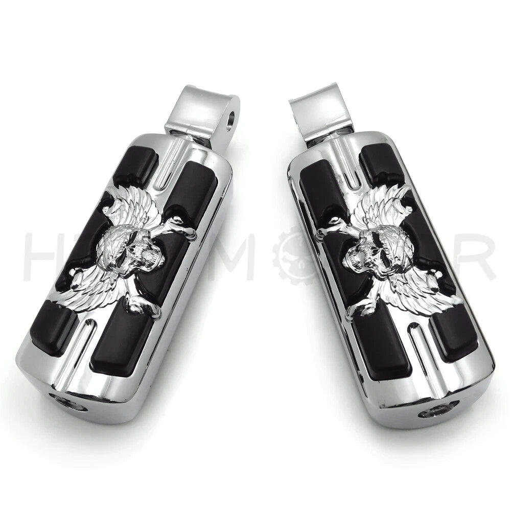 Pirate Skull Footpegs for Honda Stateline Shadow VLX VTX1300C VTX1800C VTX1800F
