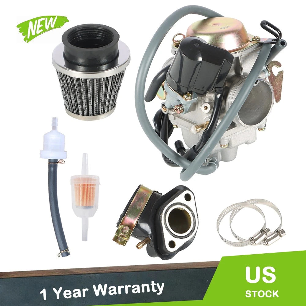 24mm Carburetor & Air Filter for GY6 150cc ATV Go Kart Scooter