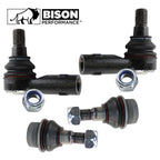Set of 4 Front Outer Tie Rod Ends & Lower Ball Joints for Dodge