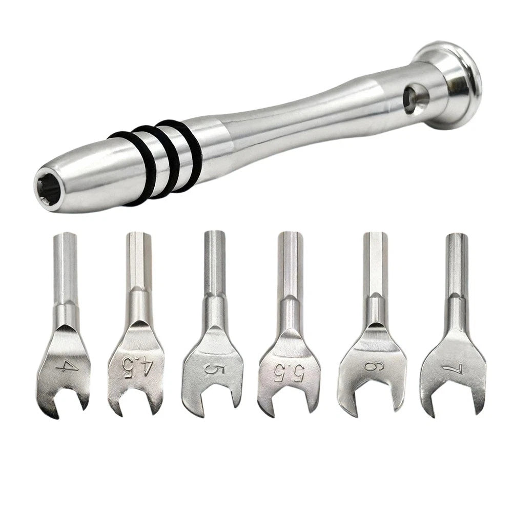6-Piece Wrench Set for Compact Vehicles (4-7mm Metric Sizes)