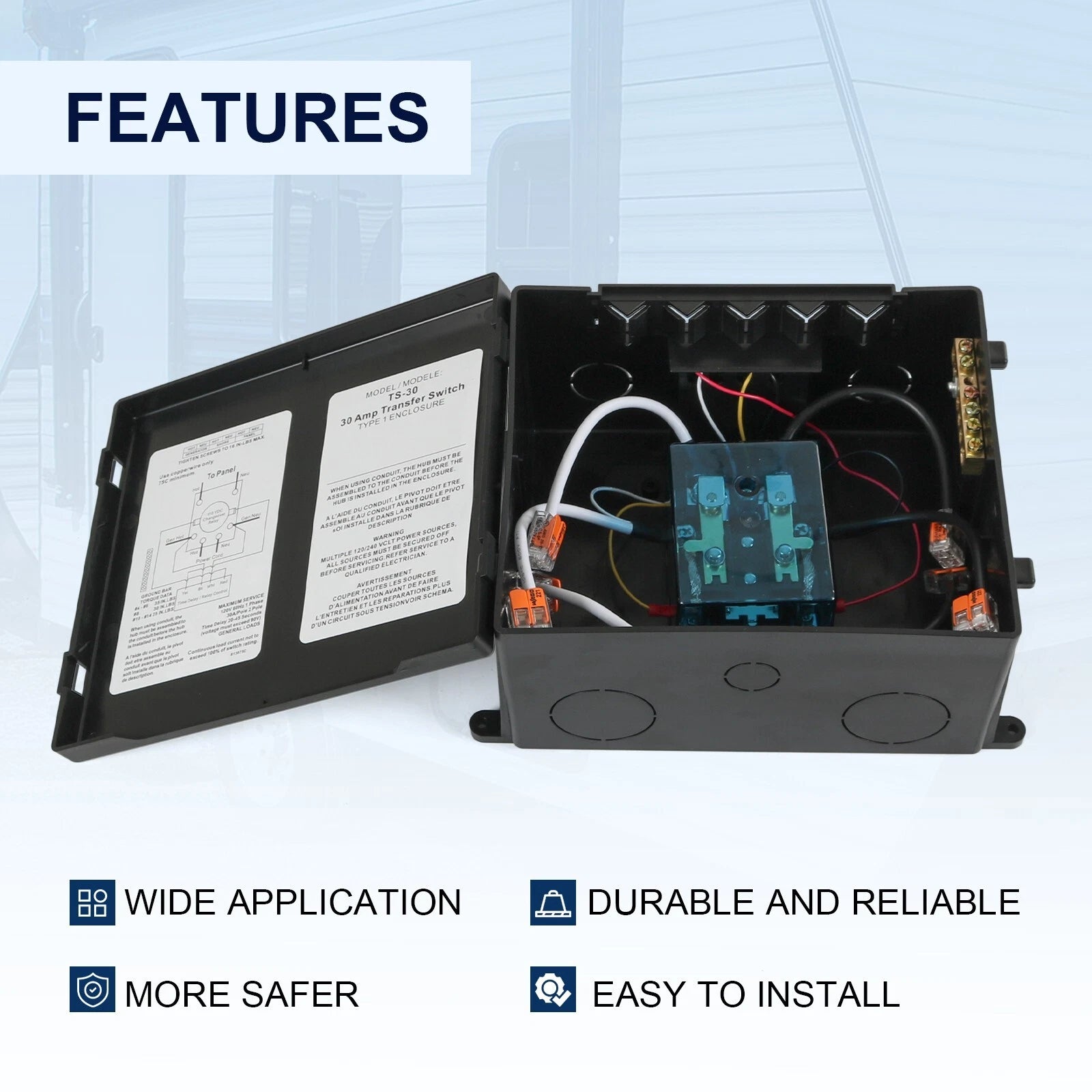 30 Amp Automatic Transfer Switch for Inverter