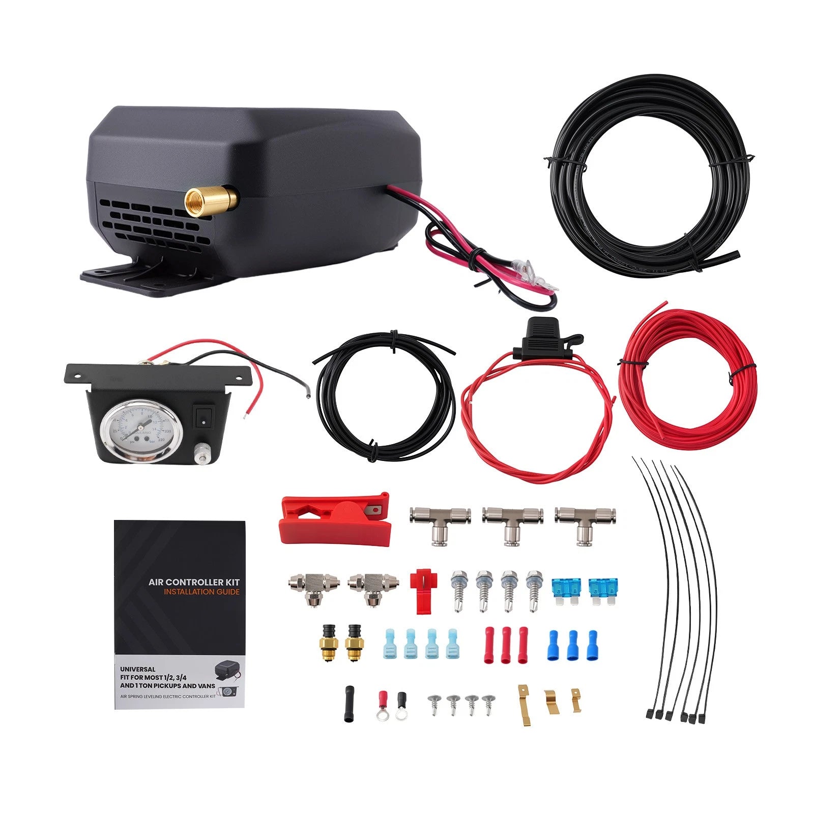 Air Compressor Suspension Springs Controller Kit 12V for Vans Pickups