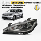 HID Headlight with LED DRL Chrome Trim for Chrysler Pacifica (2017–2020)