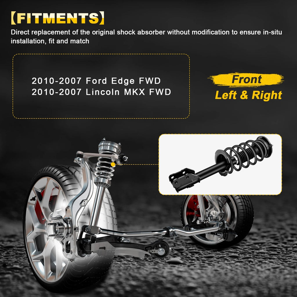 Set of 2 Complete Struts for Ford Edge (2007–2010)