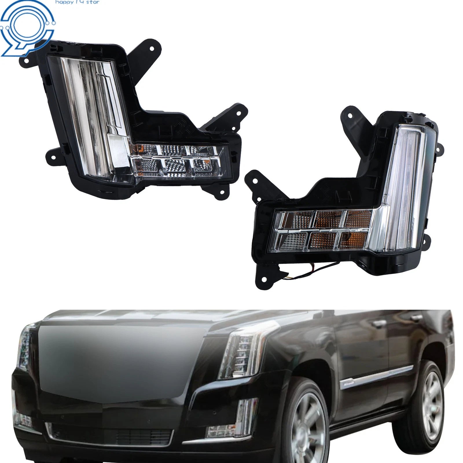 Set of 2 LED Front Fog Lights for Cadillac Escalade (2015–2020)