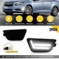 2X White LED Front Bumper Side Marker Lights Smoked Lens for Chevy Cruze (2011–2015)