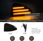 Dynamic Full LED Side Marker Signal Corner Light for Dodge Charger (2006–2010)