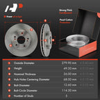 Front Disc Brake Rotors & Ceramic Pads for Nissan Maxima (2000-2001)