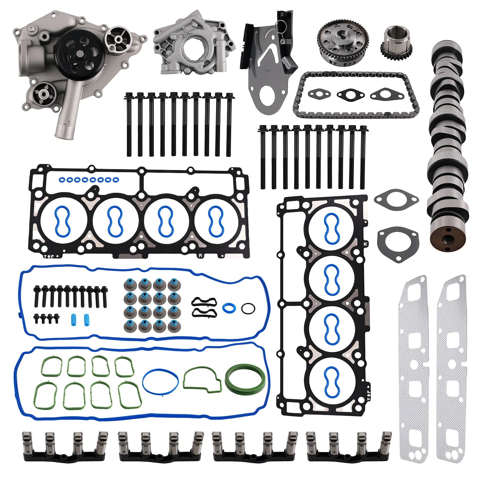 MDS Lifters Kit with Camshaft & Head Gasket Bolt Kit for Dodge Jeep Chrysler 5.7L (2009–2021)