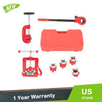 Pipe Threader Ratchet Tool with 5 Dies for Automotive Use