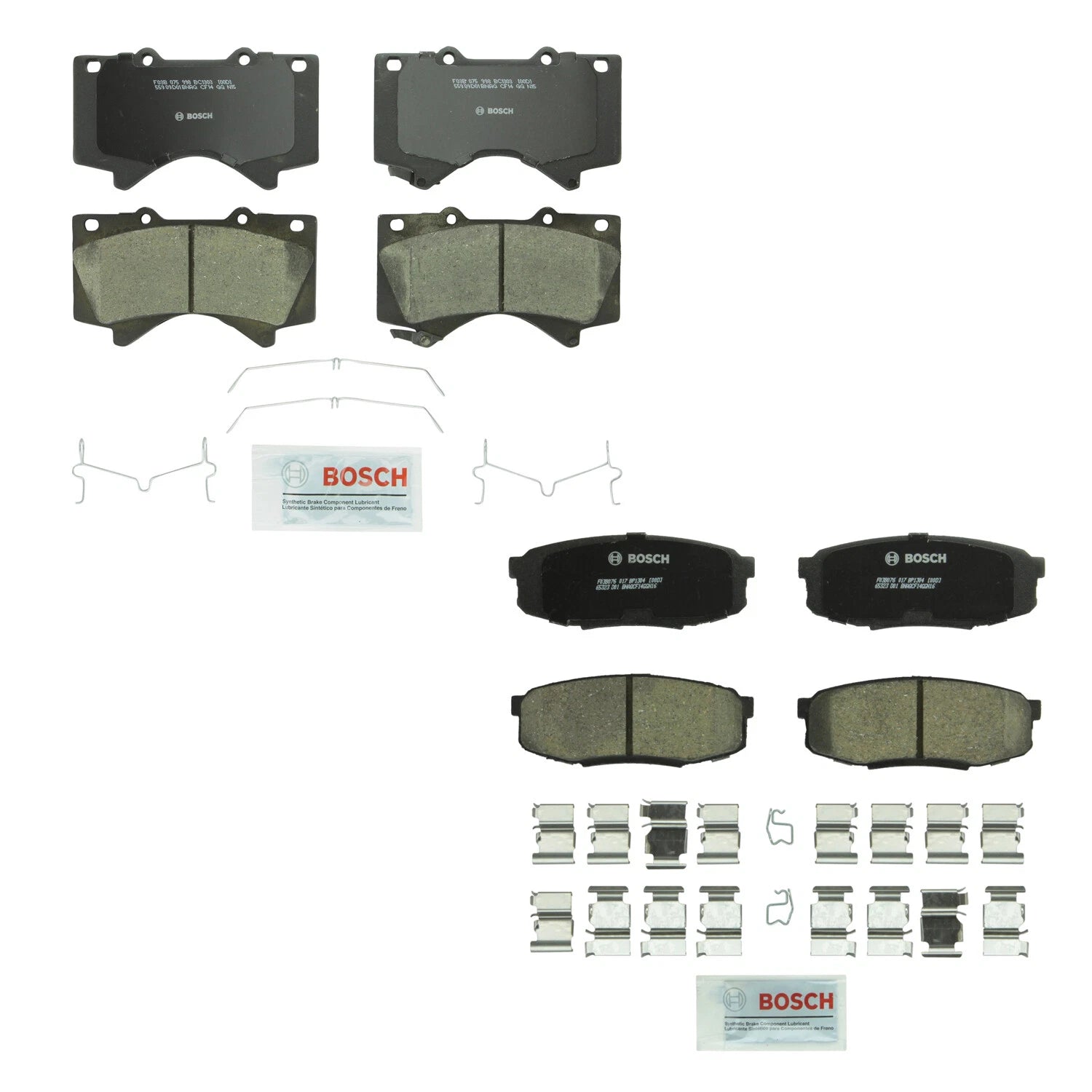 Bosch Quietcast Brake Pad Kit for Lexus LX570, Toyota Sequoia, Tundra (2007–2021)